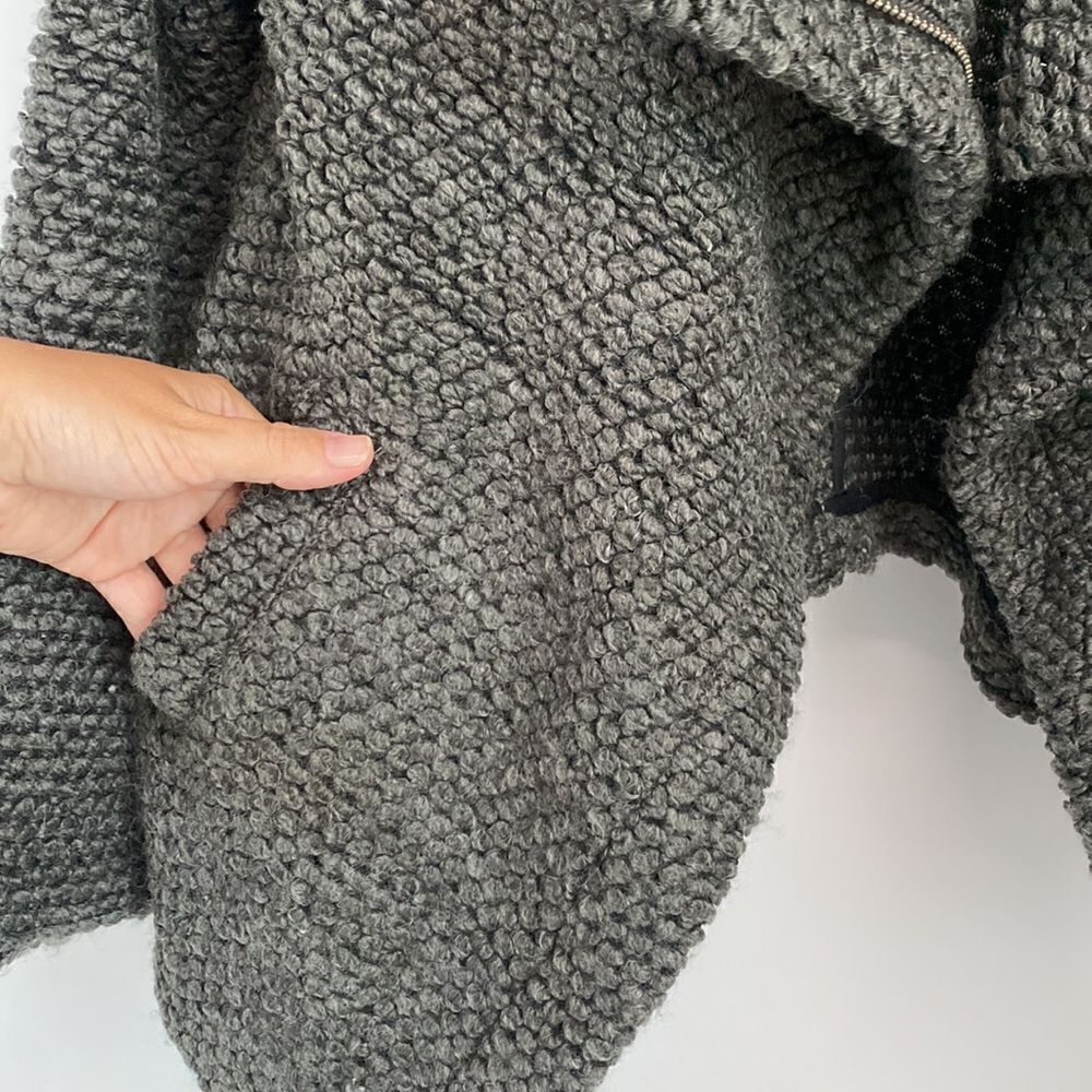 BlankNYC Jacket Knit Sweater Coat Gray Women’s size Small - Picture 5 of 9